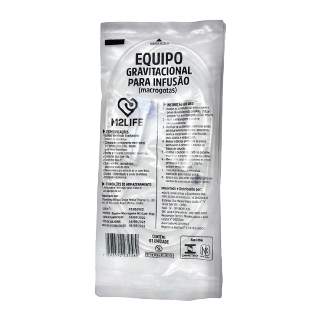 Equipo Macrogotas para Infusao por Gravidade - M2LIFE