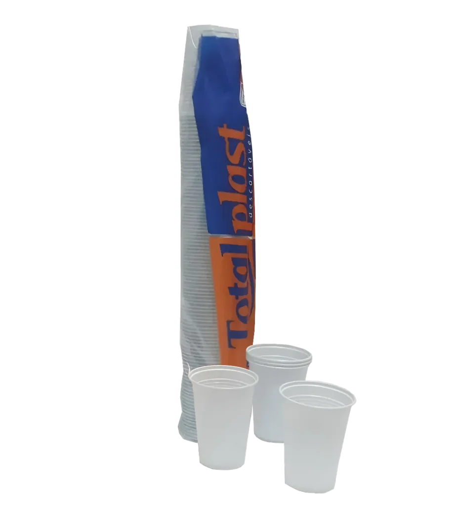 Copos Descartáveis 180ml - PCT c/100 Un - Totalplast