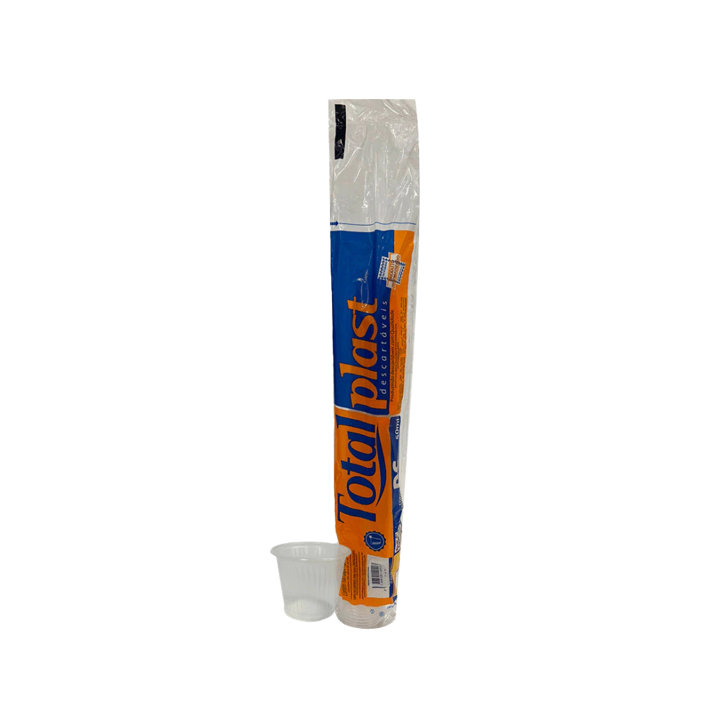 Copos Descartáveis 50ml PCT  c/ 100 Un - Totalplast