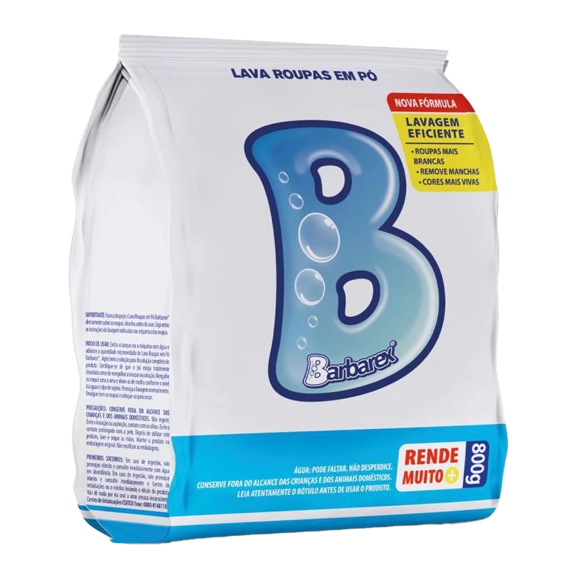 Lava Roupas em Pó 800gr - Barbarex
