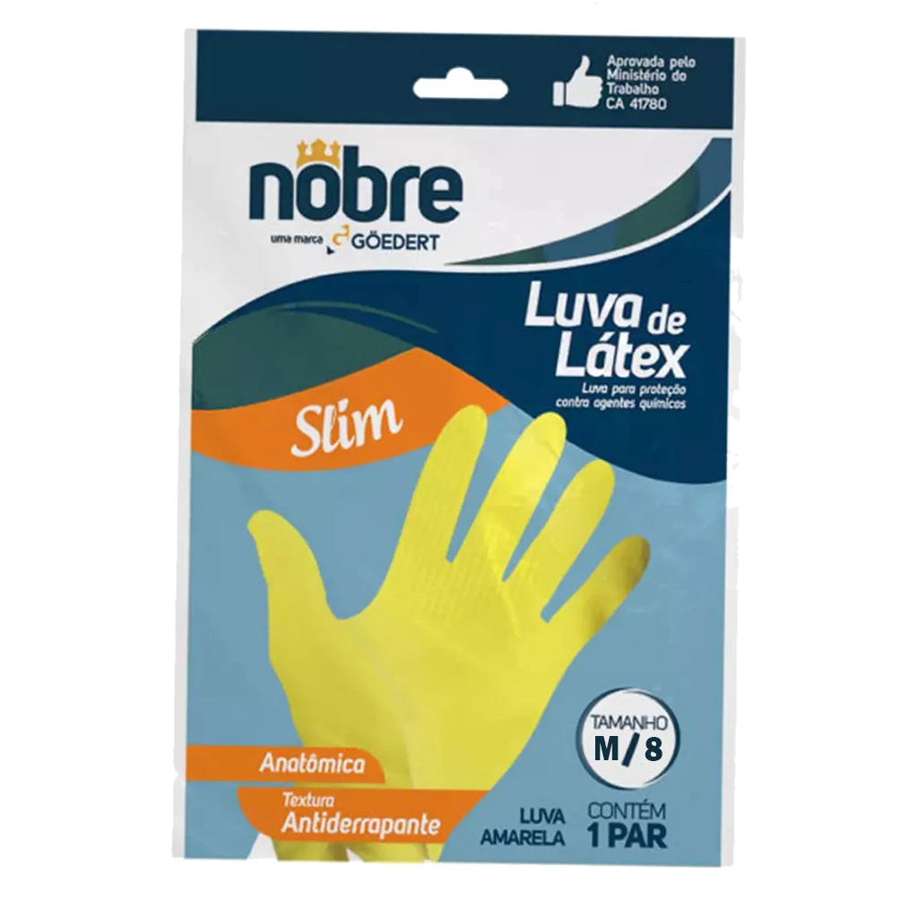 Luva de Látex Slim - Nobre - P / M / G